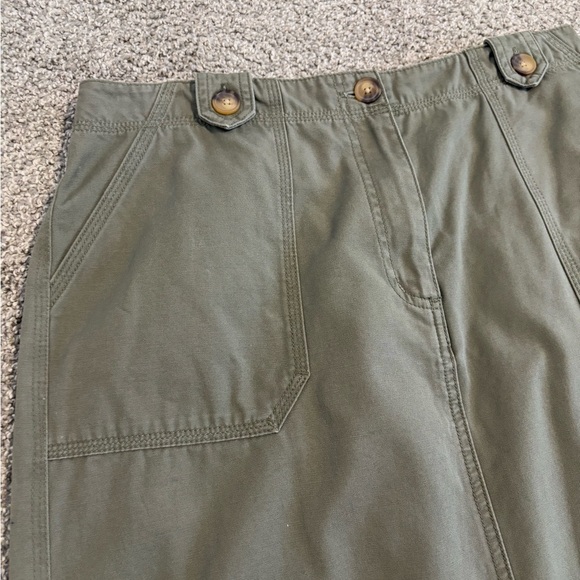 Northern Reflections Y2K Army Green Cargo Cotton Midi Skirt Size Medium Large 8 - Picture 5 of 11
